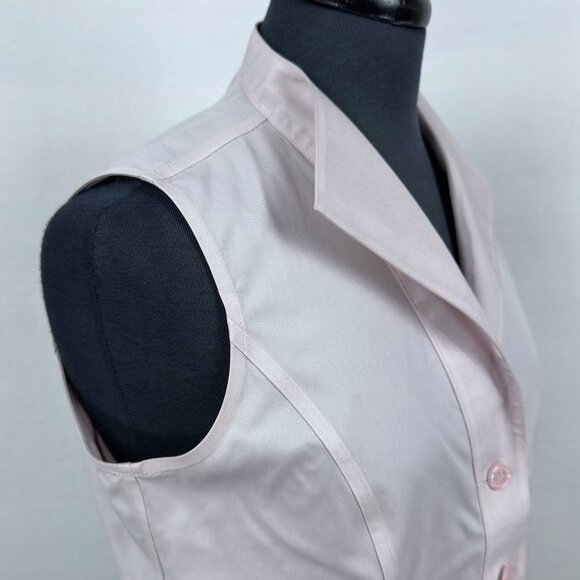 Jones New York 8 Non Iron Light Pink Sleeveless Button Front Blouse Career Top - Picture 2 of 7